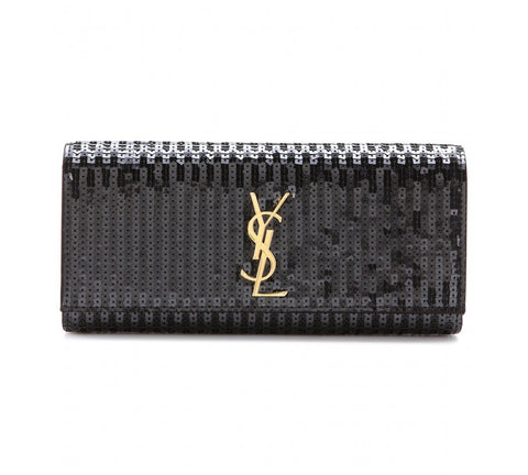 Classic Monogramme sequinned clutch